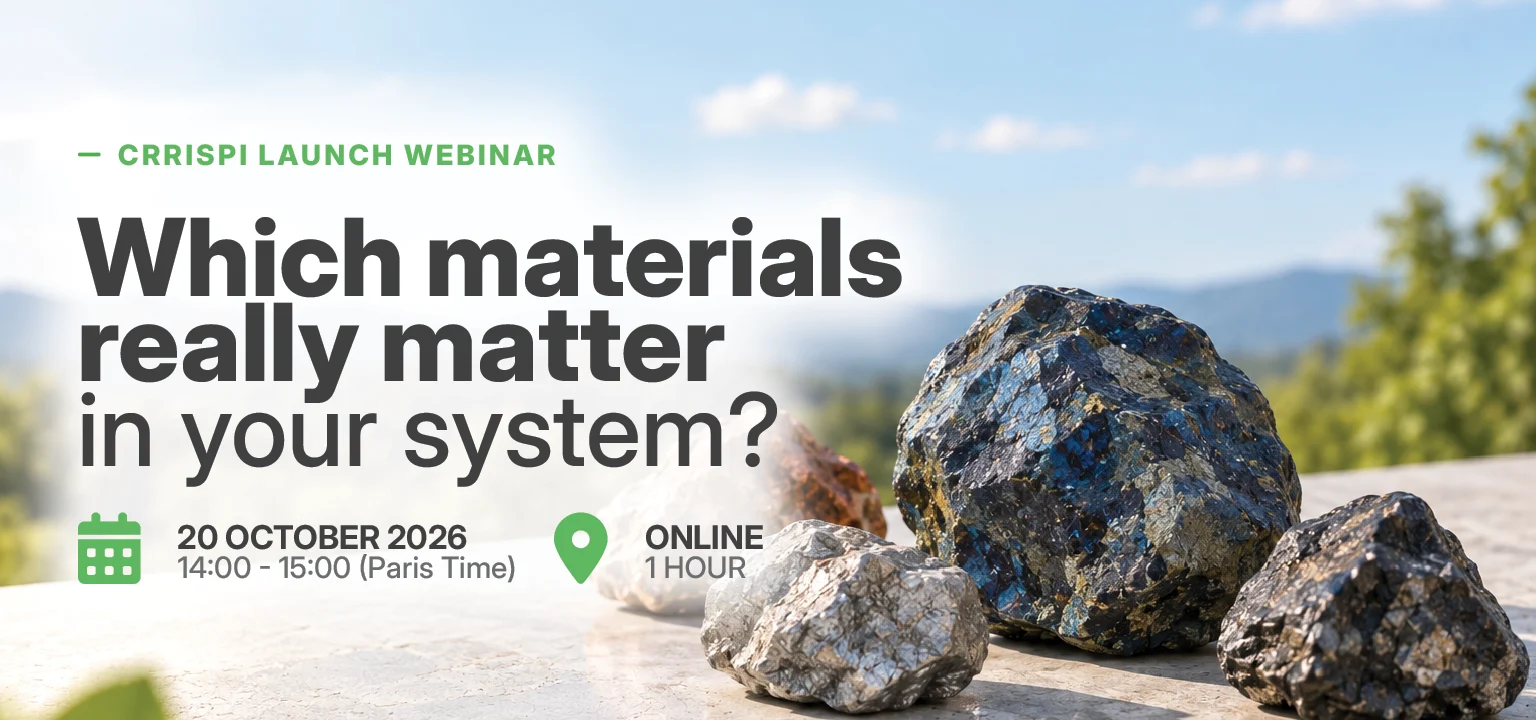 CRRiSPI launch webinar: Which materials really matter in your system? Mineral samples in a mountain landscape.